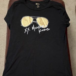 Black, slim fit Michael Kors tee shirt, Large